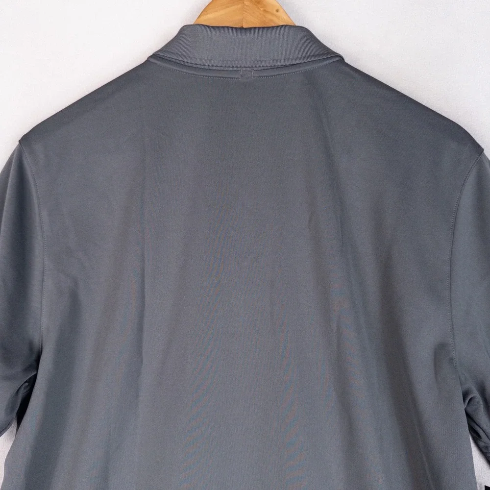 Nike Mens Polo Shirt Small Gray Dri-FIT Standard Fit Short Sleeve Golf Athletic